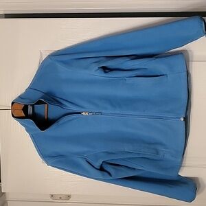 Dark Baby Blue Fleece LL Bean Zip Up Jacket - size S - GUC - K